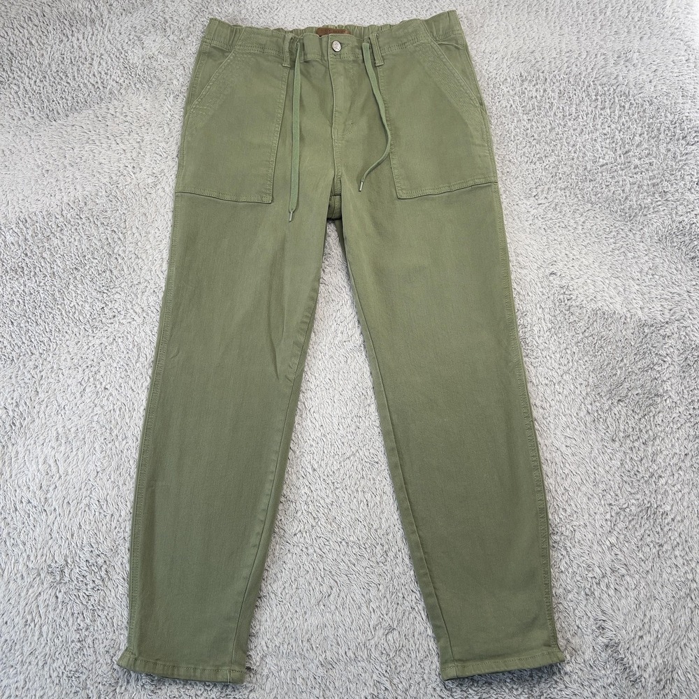 Judy Blue Pants Juniors 13/31 Green Jogger Twill Athleisure Relaxed Fit Casual